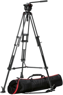 Профессиональный видеоштатив Manfrotto алюм. 546BK + голова MVH502A видео