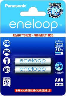 Аккумулятор Panasonic Eneloop AAA 750 mAh (2шт) BK-4MCCE/ 2DE