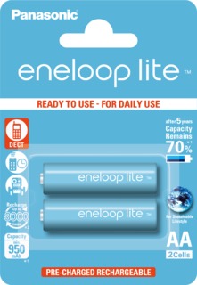 Аккумулятор Panasonic Eneloop Lite AA 950 mAh (2шт) BK-3LCCE/ 2BE