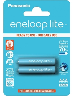 Аккумулятор Panasonic Eneloop Lite AAA 550 mAh (2шт) BK-4LCCE/ 2BE