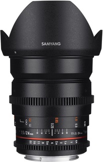 Объектив Samyang 24mm T1.5 VDSLR Canon M II (Full Frame) Объектив Samyang 24mm T1.5 VDSLR Canon M II (Full Frame)