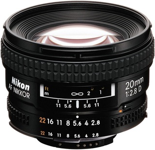 Объектив Nikon 20 mm f/ 2.8D AF Nikkor (s/ n:516466) Б/ У
