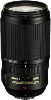 Объектив Nikon 70-300 mm f/ 4.5-5.6G IF-ED AF-S VR Zoom-Nikkor (s/ n:2978686) + Бленда + фильтр UV Б/ У