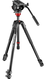 Штатив Manfrotto MVK500190XV (MT190Х +  MVH500AH + выравнивающая колона 190LC) черный