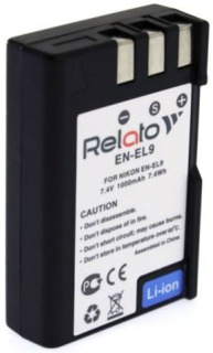 Аккумулятор Relato EN-EL9 (Nikon EN-EL9) 7.4V, 1000mAh