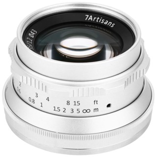 Объектив 7Artisans 35mm F1.2 (Fuji FX-mount) серебро Объектив 7Artisans 35mm F1.2 (Fuji FX-mount) серебро