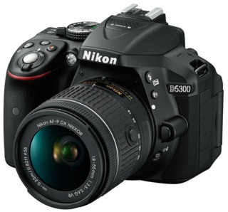 Цифровой фотоаппарат NIKON D5300 Kit 18-55 AF-P VR Black (s/ n 5009020) пробег 75100 кадров Б/ У