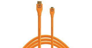 Кабель Tether Tools TetherPro HDMI Micro to HDMI 2.0, 4.6m оранжевый