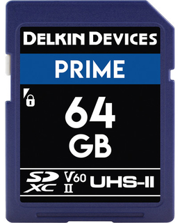 Карта памяти DELKIN PRIME SD 64GB SD 1900X UHS-II V60