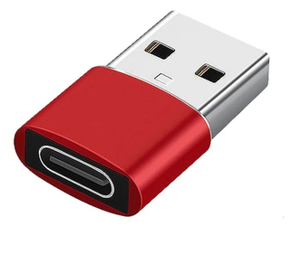 Адаптер переходник с Type-C на USB-A красный (новый)
