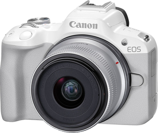 Цифровой фотоаппарат Canon EOS R50 kit RF-S 18-45/ 4.5-6.3 STM White (s/ n 142070024494) Б/ У