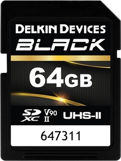 Карта памяти DELKIN BLACK SD 64GB SDXC UHS-II V90 (DSDBV9064BX)